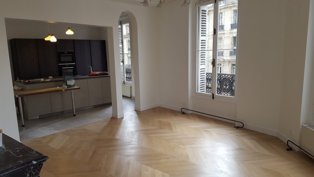 Remplacement d'un parquet 'Point de Hongrie'